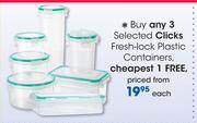 Clicks Fresh Lock Plastic Containers-Each