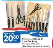 Clicks Or Love Cooking Knives Or Knife Sets-Each