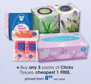 Clicks Tissues-Per Pack