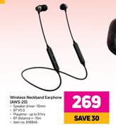 Aiwa Wireless Neckband Earphone AWS-20