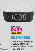 Telefunken 24Hr Clock Radio (Bt White) TCR-4