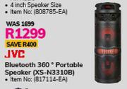 JVC Bluetooth 360° Portable Speaker XS-N3310B