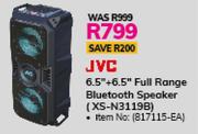 JVC 6.5" + 6.5" Full Range Bluetooth Speaker XS-N3119B