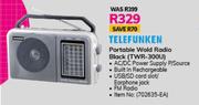 Telefunken Portable Wold Radio (Black) TWR-300U