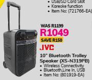 JVC 10" Bluetooth Trolley Speaker XS-N319PB