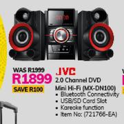 JVC 2.0 Channel DVD Mini HiFi MX-DN100