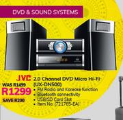 JVC 2.0 Channel DVD Micro HiFi UX-DN500