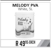 Melody White PVA-5ltr Each