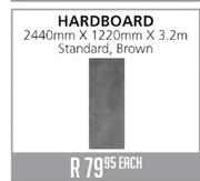 Hardboard Standard Brown-2440mmx1220mmx3.2m Each
