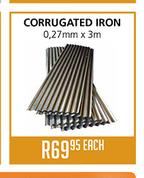 Corrugated Iron-0.27mmx3m Each