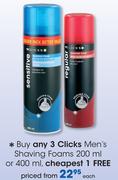 Clicks Men's Shaving Foams-200/400ml Each