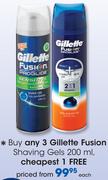Gillette Fusion Shaving Gels-200ml Each
