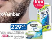 Schick Hydro 5 Power Select Blades+ Free Schick Hydro Groomer-Per Offer