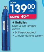 BaByliss Nose & Ear Trimmer E600XE