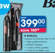BaByliss Clipper & Trimmer Set E712E-Per Set
