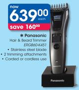 Panasonic Hair & Beard Trimmer ERGB60-K451