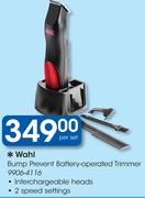 Wahl Bump Prevent Battery-Operated Trimmer 9906-4116-Per Set