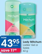 Lady Mitchum Ladies Gel Or Solids-63g Each