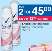 Shield Motion Sense Ladies Deodorant-2x150ml