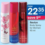 Revlon Body Spray For Women-90ml Each
