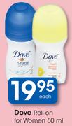 Dove Roll-On For Women-50ml Each