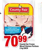 Country Fair Frozen Mixed Chicken Portions-2Kg Each