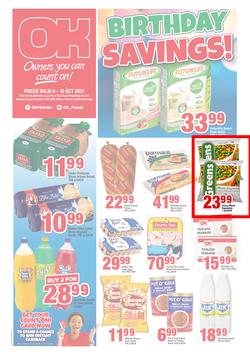 OK Foods Western Cape : Birthday Savings (06 October - 10 October 2021), page 1