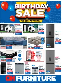 OK Furniture Botswana : Birthday Sale (15 June - 12 July 2026)