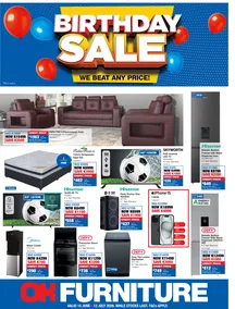 OK Furniture Zambia : Birthday Sale (15 June - 12 July 2026
