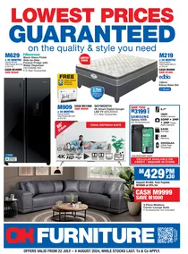 OK Furniture Lesotho : Lowest Prices Guaranteed (22 July - 4 August 2024)