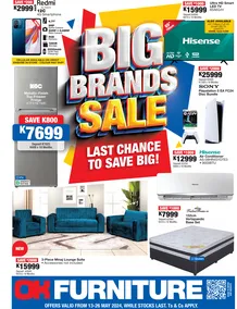 OK Furniture Zambia : Big Brands Sale (13 May - 26 May 2024)