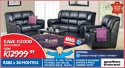 Grafton Everest Dynasty Leather Uppers 3 Piece Lounge Suite