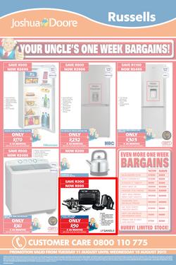 Joshua Doore & Russells : Your Uncle's One Week Bargains (11 Aug - 19 Aug 2015), page 2