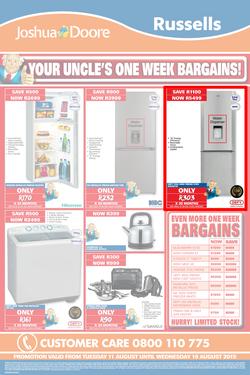Joshua Doore & Russells : Your Uncle's One Week Bargains (11 Aug - 19 Aug 2015), page 2