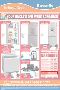 Joshua Doore & Russells : Your Uncle's One Week Bargains (11 Aug - 19 Aug 2015), page 2