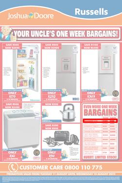 Joshua Doore & Russells : Your Uncle's One Week Bargains (11 Aug - 19 Aug 2015), page 2