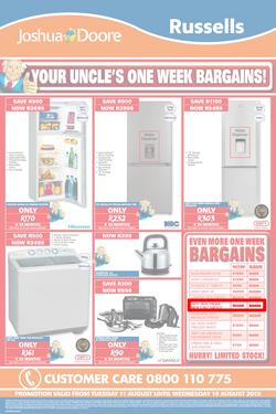 Joshua Doore & Russells : Your Uncle's One Week Bargains (11 Aug - 19 Aug 2015), page 2