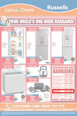 Joshua Doore & Russells : Your Uncle's One Week Bargains (11 Aug - 19 Aug 2015), page 2