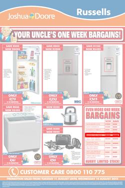 Joshua Doore & Russells : Your Uncle's One Week Bargains (11 Aug - 19 Aug 2015), page 2