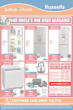 Joshua Doore & Russells : Your Uncle's One Week Bargains (11 Aug - 19 Aug 2015), page 2