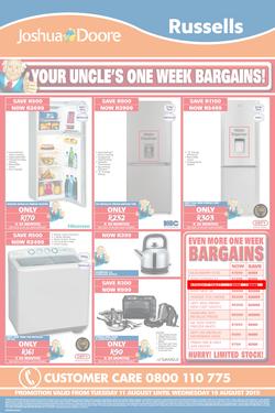 Joshua Doore & Russells : Your Uncle's One Week Bargains (11 Aug - 19 Aug 2015), page 2