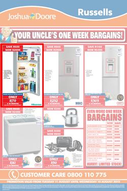 Joshua Doore & Russells : Your Uncle's One Week Bargains (11 Aug - 19 Aug 2015), page 2