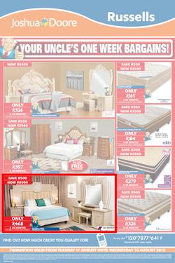 Joshua Doore & Russells : Your Uncle's One Week Bargains (11 Aug - 19 Aug 2015), page 3