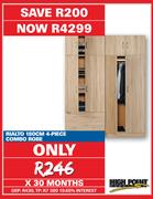 High Point Rialto 180cm 4 Piece Combo Robe