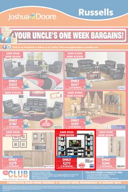 Joshua Doore & Russells : Your Uncle's One Week Bargains (11 Aug - 19 Aug 2015), page 4
