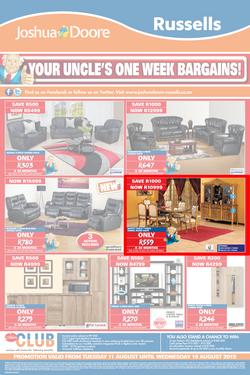 Joshua Doore & Russells : Your Uncle's One Week Bargains (11 Aug - 19 Aug 2015), page 4