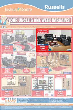 Joshua Doore & Russells : Your Uncle's One Week Bargains (11 Aug - 19 Aug 2015), page 4