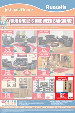 Joshua Doore & Russells : Your Uncle's One Week Bargains (11 Aug - 19 Aug 2015), page 4