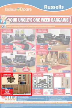 Joshua Doore & Russells : Your Uncle's One Week Bargains (11 Aug - 19 Aug 2015), page 4