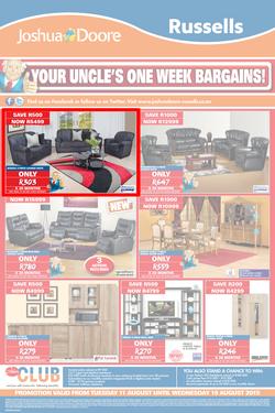 Joshua Doore & Russells : Your Uncle's One Week Bargains (11 Aug - 19 Aug 2015), page 4